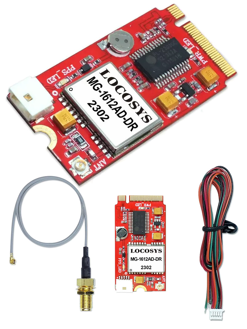 LOCOSYS M.2-35AD (L1+L5 GPS/GNSS RTK DR receiver, M.2 Type B)