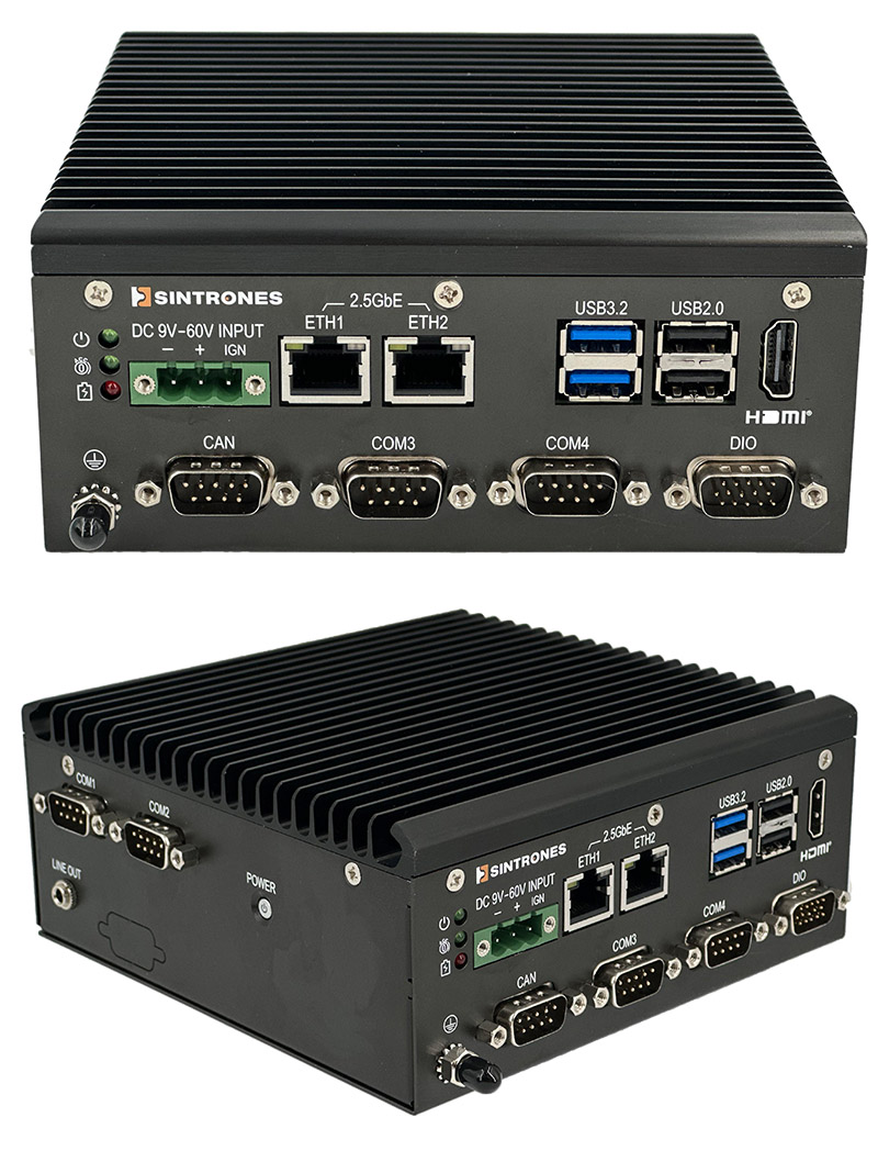 Sintrones VBOX-3132-D25-N4 (Intel N150, Fanless Rugged Edge Computer, <b>RJ45, Backup Batterie Support</B>)